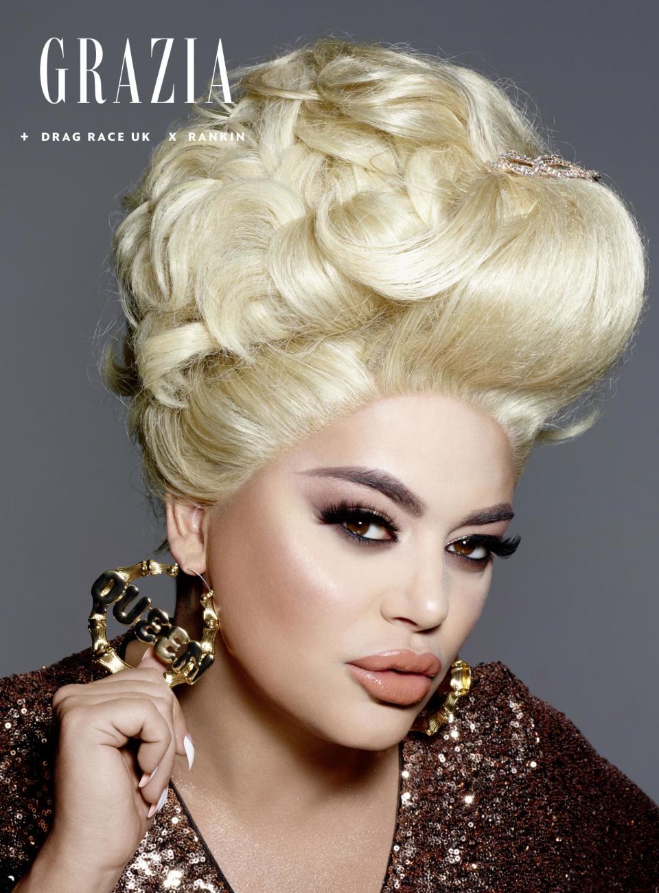 Glamour: Baga Chipz stars in the Grazia shoot (Drag Race UK x Rankin for GRAZIA)