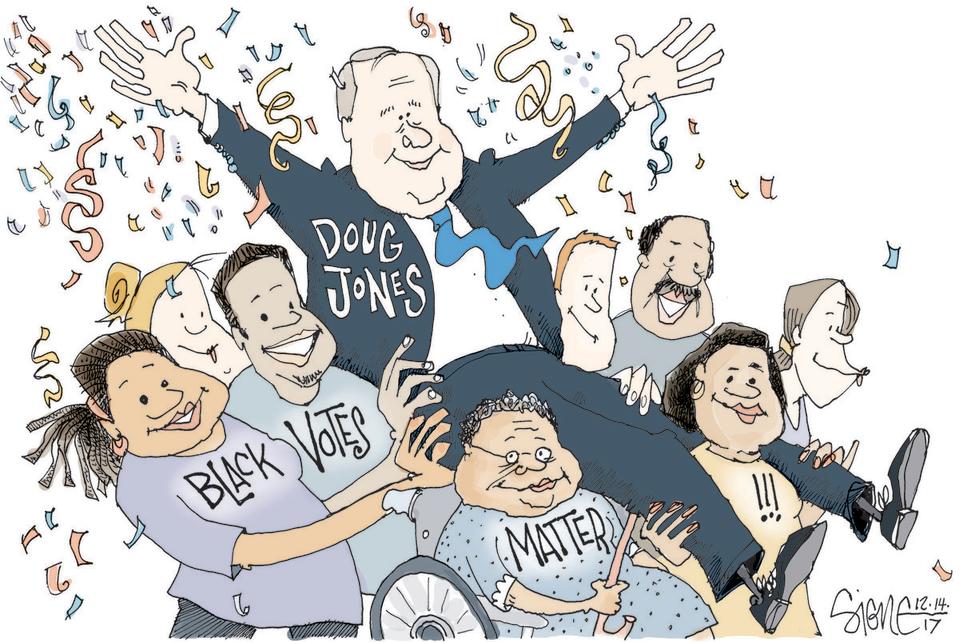 <span class="icon icon--xs icon__camera">  </span> <span class="credit font--s-m upper black"> <b>Signe Wilkinson</b> </span> <div class="caption space-half--right font--s-m gray--med db"> December 14, 2017 </div>