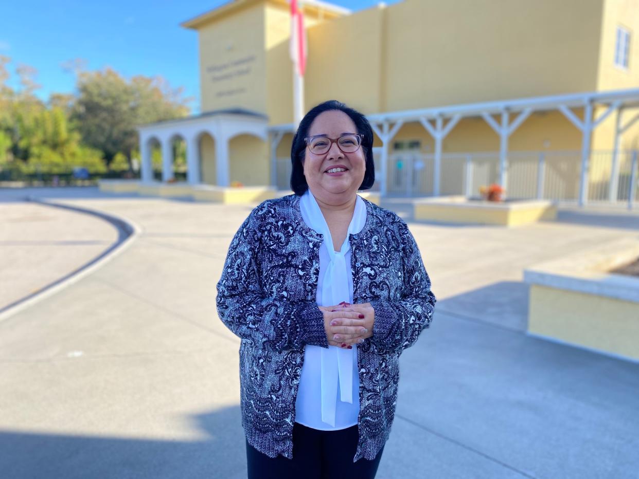 Doris Cabrera-Jerez, of Wellington Elementary School, was named 2024 school employee of the year in Palm Beach County at the Celebrate the Great ceremony held at the Boynton Beach Culture and Arts Center on Feb. 1, 2024.