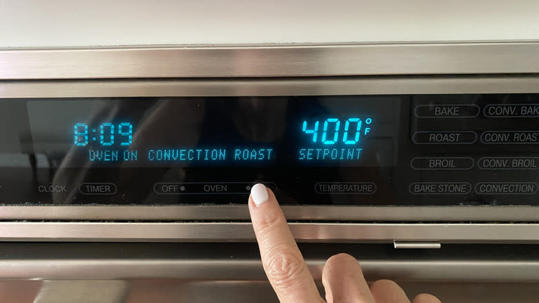 preheating oven