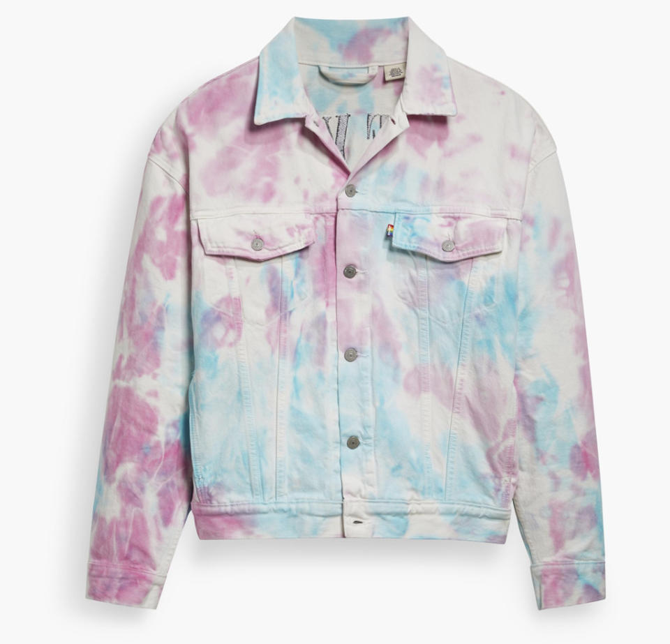 levis, pride, tie-dye denim jacket, 