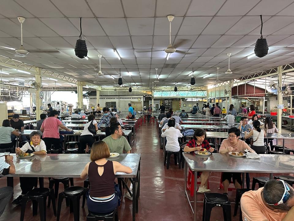 Dining here is pleasant with the airy dining room.