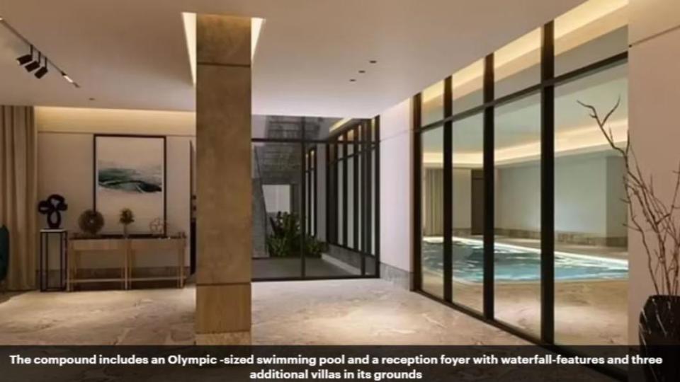 豪宅除了要價4.5億元新台幣外，內部還有奧運級的泳池。（圖／翻攝自《每日郵報》）
