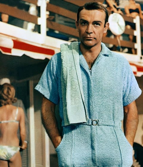 Sean Connery Goldfinger onesie  - Credit: Alamy&nbsp;