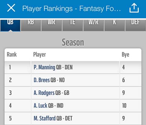 NFL Fantasy Football screenshot