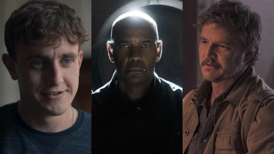 Paul Mescal on Normal People; Denzel Washington in The Equalizer 3; Pedro Pascal on The Last Of Us