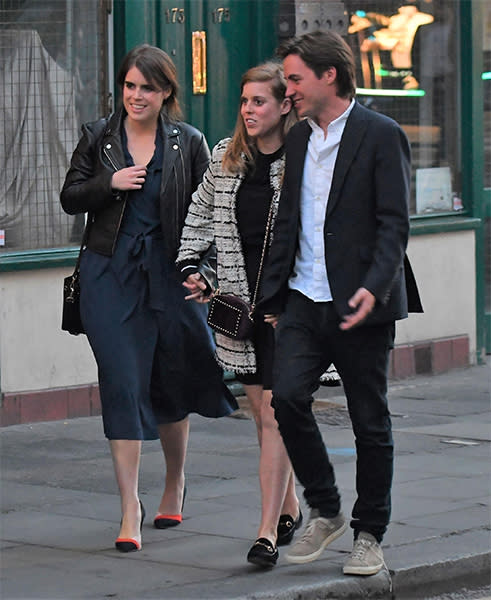 Princess Eugenie enjoys double date with Princess Beatrice and