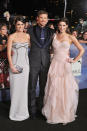 (L-R) Actors Nikki Reed, Kellan Lutz and Ashley Greene arrive at "The Twilight Saga: Breaking Dawn - Part 2" Los Angeles premiere at the Nokia Theatre L.A. Live on November 12, 2012 in Los Angeles, California. (Photo by Lester Cohen/WireImage)