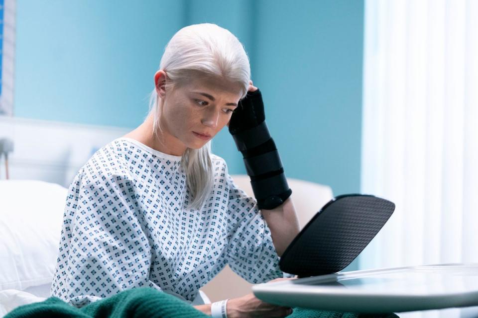 Harold’s post comes ahead of her exit after character Lola Pearce’s terminal tumour diagnosis (BBC/Jack Barnes/Kieron McCarron)