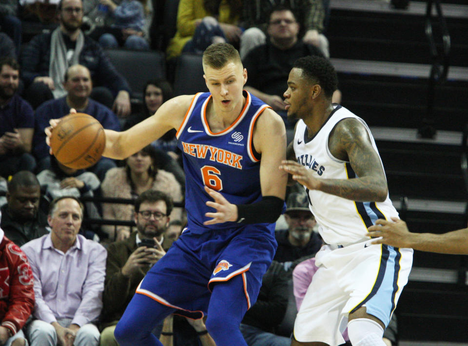 Kristaps Porzingis is a 2018 All-Star reserve. (AP)