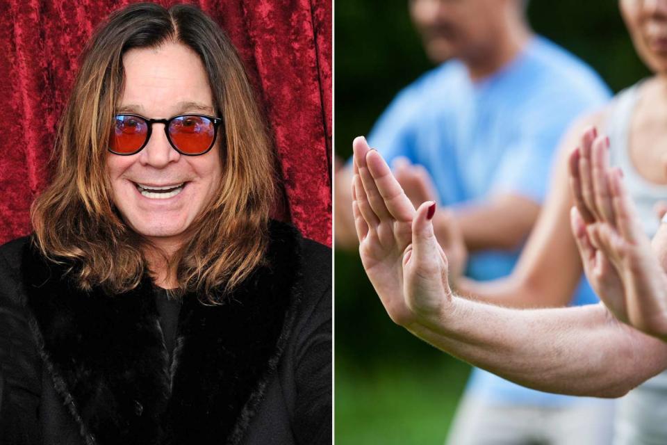 <p>Ilya S. Savenok/Getty Images; Getty</p> Ozzy Osbourne (left) and people practicing Tai Chi