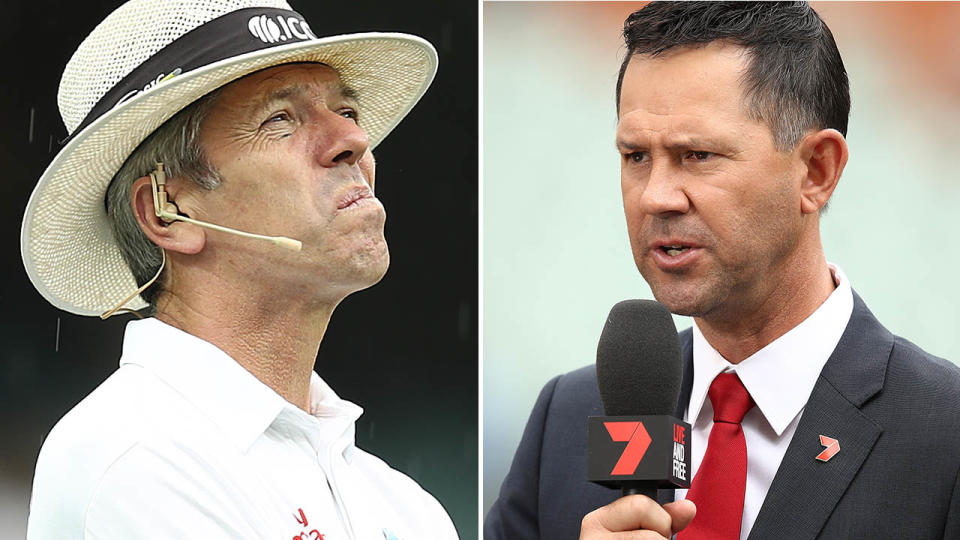 Ricky Ponting (R) has questioned umpires. Image: Getty