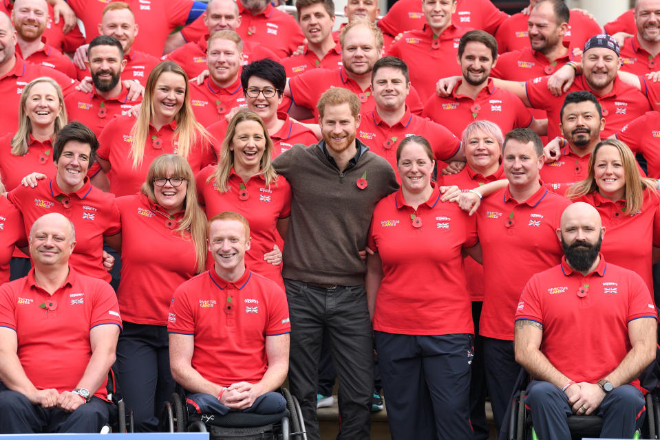 LONDON, ENGLAND - OCTOBER 29: Prince Harry, Duke of Sussex attends the launch of Team UK for the Invictus Games The Hague 2020 at Honourable Artillery Company on October 29, 2019 in London, England. HRH is Patron of the Invictus Games Foundation. (Photo by Karwai Tang/WireImage)