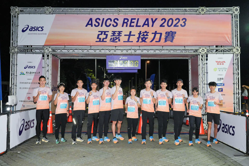 ASICS RELAY菁英雲集齊聚張團畯、張家豪和張綺文等三鐵選手以及蘇鳳婷、賴庭萱、鄧新詮、曾廷瑋、江英瑋、周鴻宇、楊皓評。官方提供