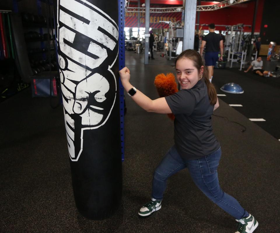 Julia Frances Vargas, a Calais School 12 Plus student from Upper Saddle River, enjoys working out. She has an internship at Crunch Fitness in Parsippany.