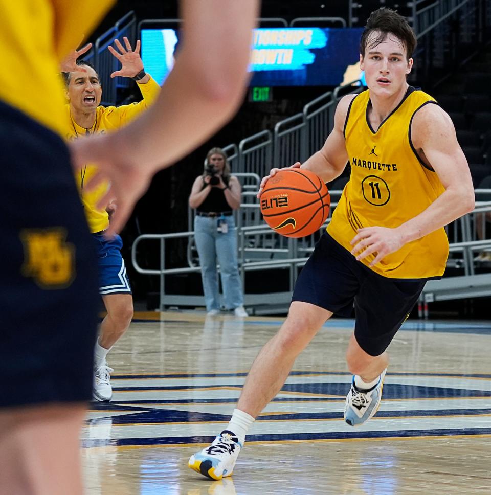 Marquette guard Tyler Kolek was recently named a first-team All-American by the Associated Press and a finalist for the Bob Cousy Award given to the nation's top point guard.