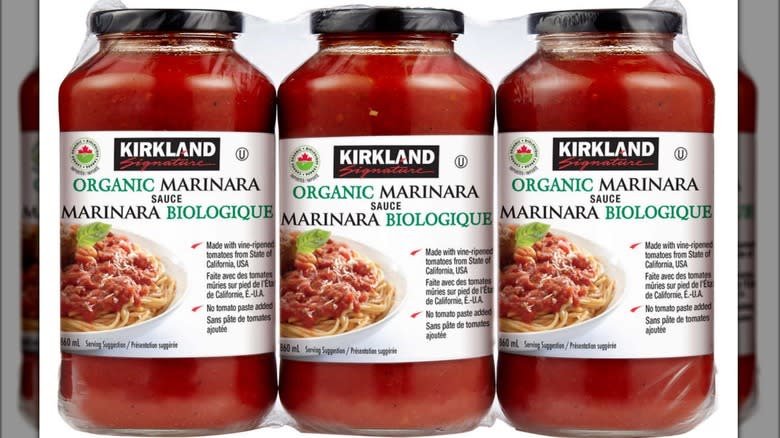 Costco Kirkland organic marinara sauce