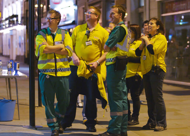 <b>Party Paramedics (Mon, 10pm, C4) </b><br><br> God bless the good people of PP, a bunch of volunteers who drive around Colchester of a weekend in their ‘SOS Bus’, where they offer help and medical support to people who have overdone it on the booze. If you’ve ever been to Colchester, you’ll know that there is no shortage of takers. Be it a young lad who has been bottled on a stag-do, a soldier who has been bitten on the nose or a group of ladettes dressed as cavewomen, the paramedics are there to offer medical treatment, a place to calm down or, yes, just a place to puke in peace and quiet. The bus is funded by local bars and clubs, but the volunteers must surely be saints. Top “Booze Britain” entertainment.