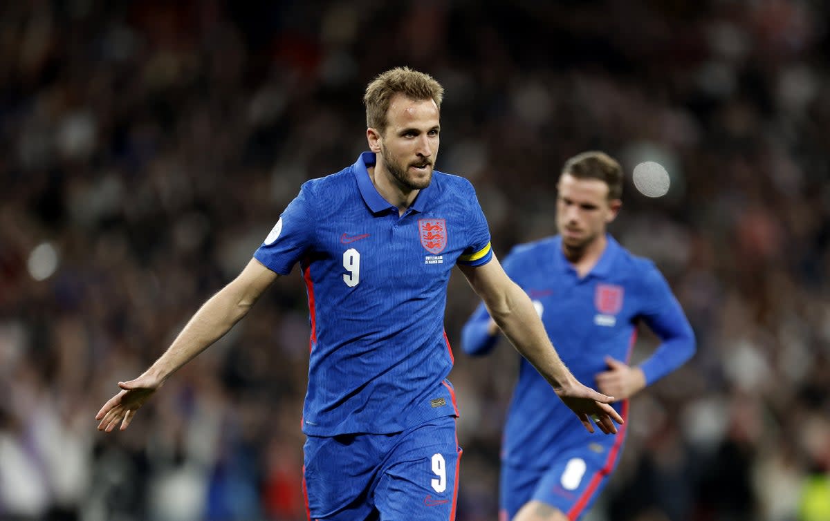 Harry Kane scored England’s second goal in a 2-1 win over Switzerland (Steven Paston/PA) (PA Wire)