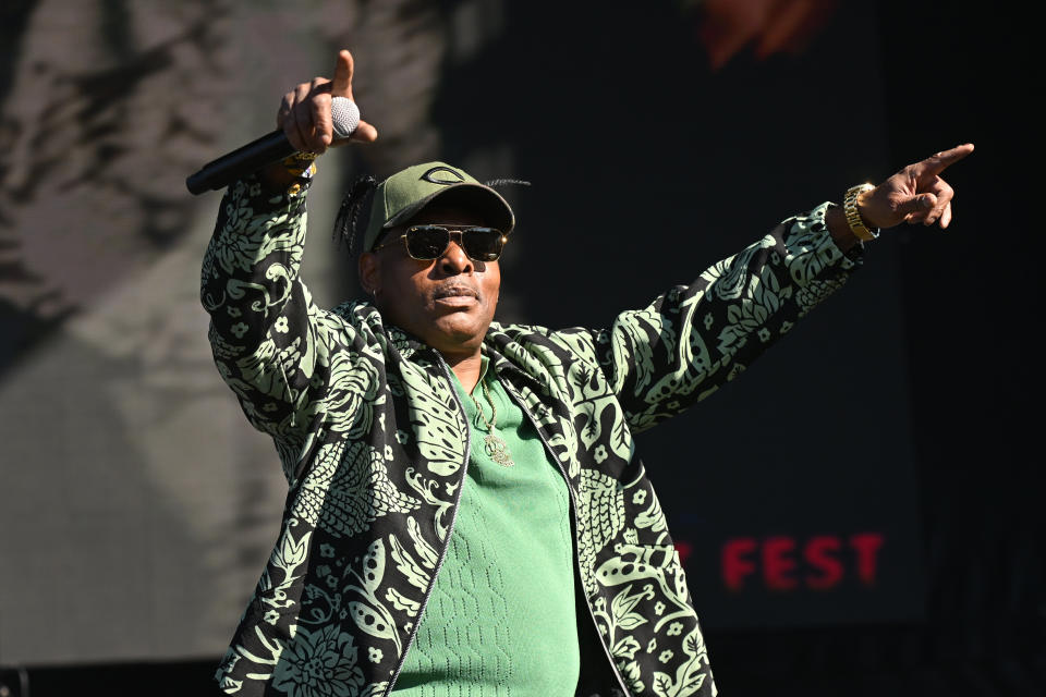 CHICAGO, ILLINOIS - SEPTEMBER 18: Coolio performs on stage during Riot Fest 2022 at Douglass Park on September 18, 2022 in Chicago, Illinois. (Photo by Daniel Boczarski/Getty Images)