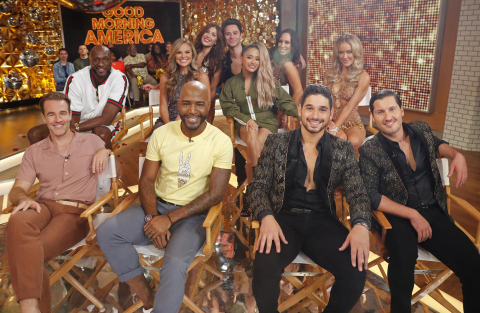 GOOD MORNING AMERICA - 8/21/19The 2019 cast of Dancing with the Stars is revealed LIVE on Good Morning America Wednesday, August 21, 2019 on ABC. The new season of "Dancing with the Stars," premieres Monday, September 16, 2019 at 8PM ET/PT on ABC. GMA19(Photo by Lou Rocco/Walt Disney Television via Getty Images) JAMES VAN DER BEEK, LAMAR ODOM, HANNAH BROWN, KARAMO BROWN, EMMA SLATER, SASHA FARBER, ALLY BROOKE, CHERYL BURKE, ALAN BERSTEN, PETA MURGATROYD, VAL CHMERKOVSKIY