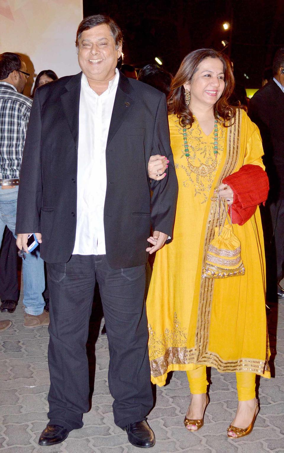 David Dhawan with his wife