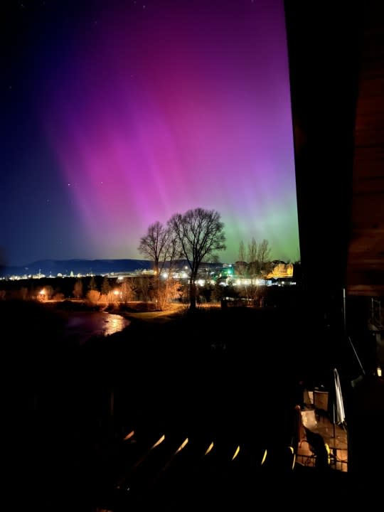 Northern lights seen from Granby
