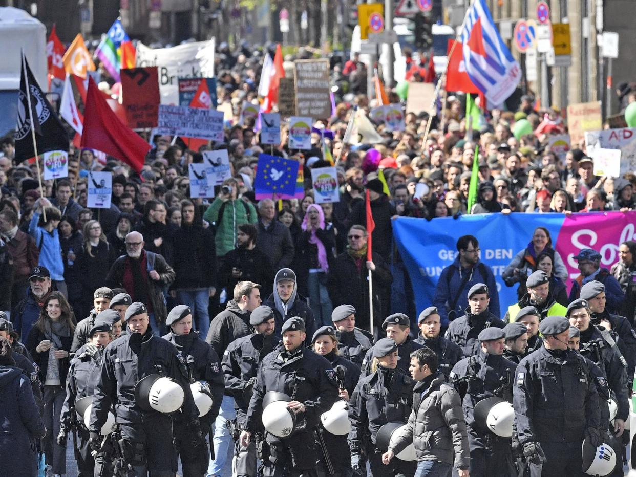 Around 15,000 protesters march in Cologne: Associated Press