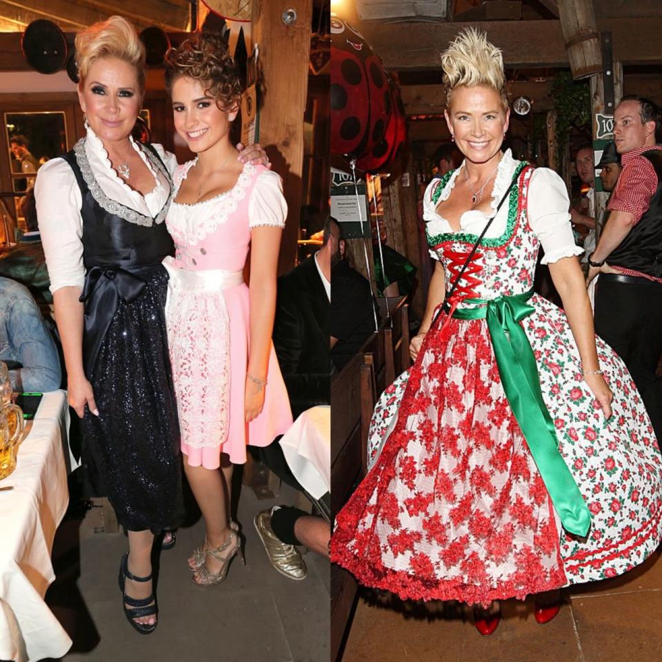 Claudia Effenberg standen schon beim Oktoberfest 2007 (r.) die Haare zu Berge. Daran hat sich heute nicht viel geändert. (Bilder: Getty Images)