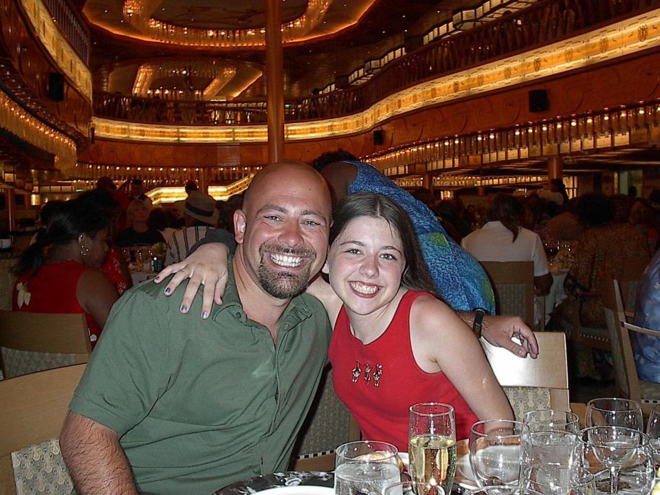 Jennifer Crecente is shown with her father, Drew Crecente, of Atlanta. After Jennifer was murdered, her father launched the nonprofit Jennifer Ann's Group to work on preventing teen dating violence, primarily through educational video games.