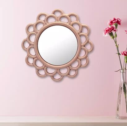 A decorative wall mirror