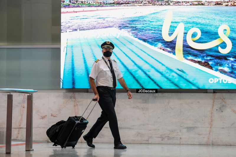 Arrivals at the international terminal at Sydney Airport as countries react to the new coronavirus Omicron variant