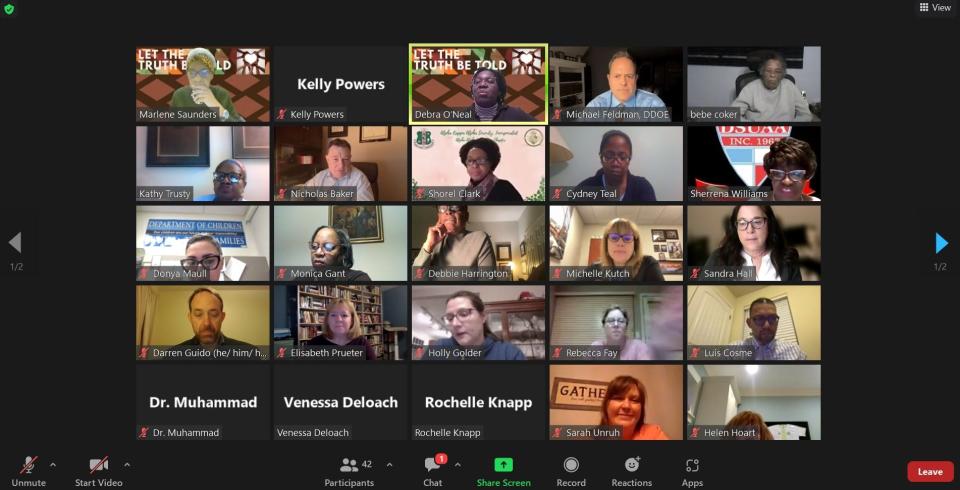 Let The Truth Be Told, an advocacy group focused on the complete implementation of House Bill 198 in Delaware, hosted over 50 people on a virtual meeting March 1, 2023.