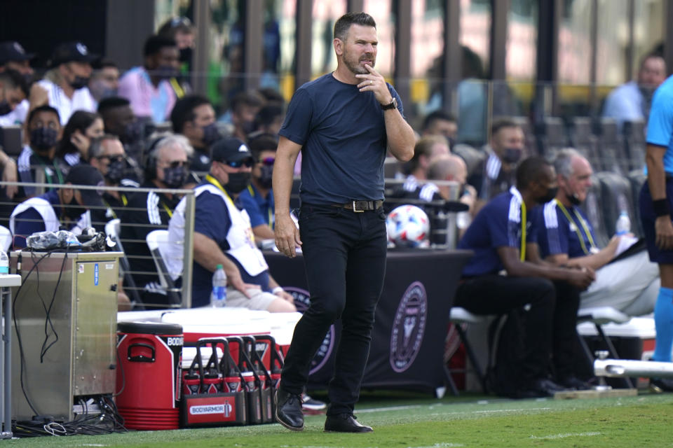 Galaxy players say new head coach Greg Vanney is already changing the culture at the club, and the results the first two weeks speak for themselves. (AP Photo/Lynne Sladky)