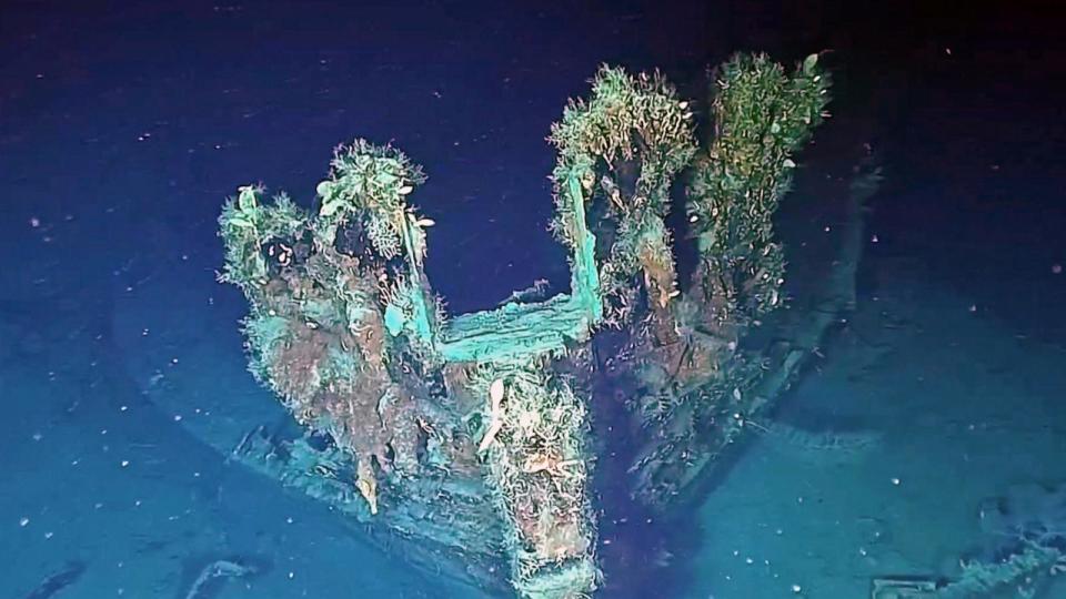 PHOTO: Screen grab of a video released by the Colombian Presidency, June 6 2022, showing images of the wrecked Spanish galleon San Jose, off the coast of Cartagena, in the Caribbean Sea, Colombia.  (Colombian Presidency/AFP via Getty Images, FILE)