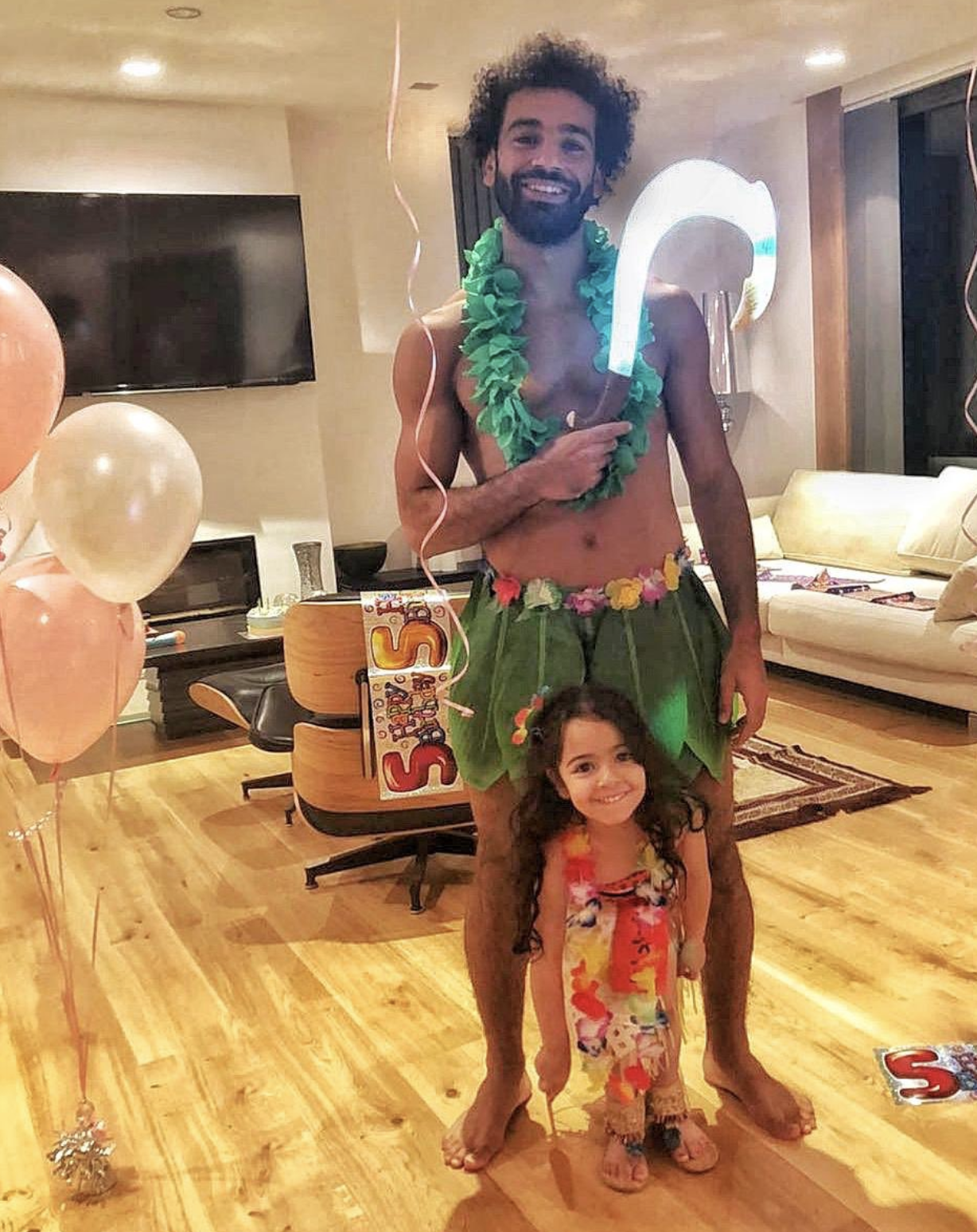 Mohamed Salah dressed up as a Disney character for his daughter's birthday. (Credit: Getty Images)