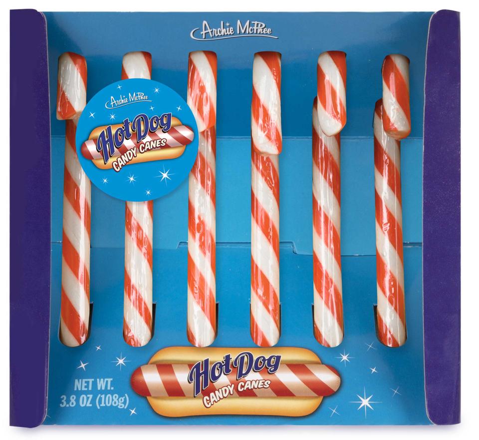 Hot Dog Candy Cane (Courtesy Archie McPhee)