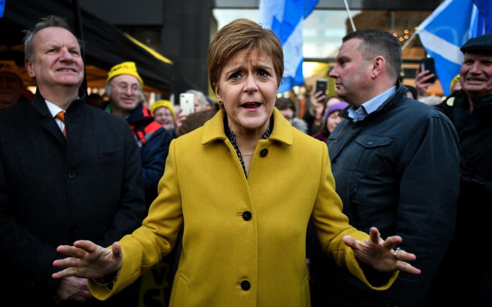 Nicola Sturgeon on the 2019 campaign trail in Scotland - Jeff J Mitchell/Getty Images)