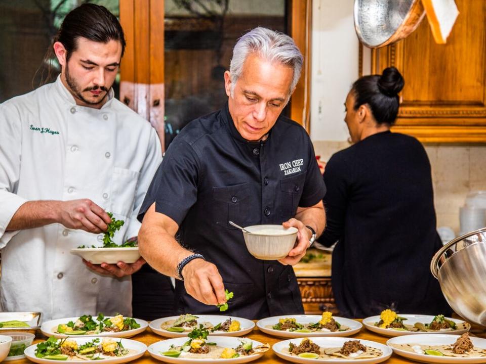 Chef Geoffrey Zakarian puts the finishing touches on his 