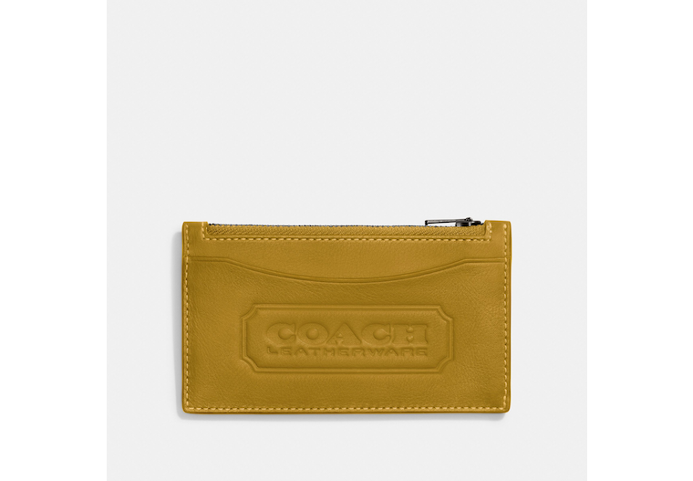 Zip Card Case With Coach Badge