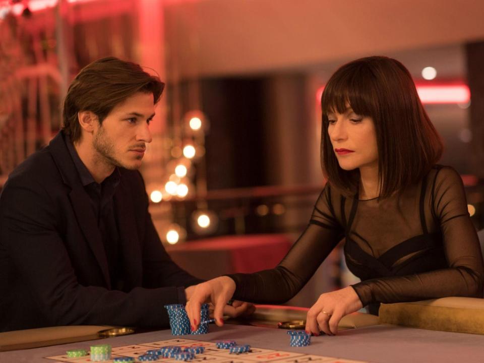 Isabelle Huppert as prostitute Eva and Gaspard Ulliel as playwright Bertrand Valade in Benoît Jacquot's 'Eva' (Scope Pictures/Guy Ferrandis)