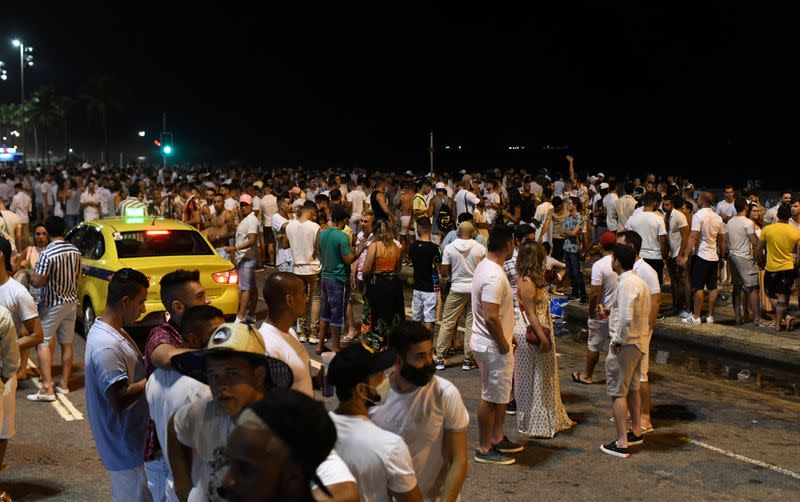 New Year's Eve, amid the coronavirus disease (COVID-19) outbreak, in Copacabana beach in Rio de Janeiro