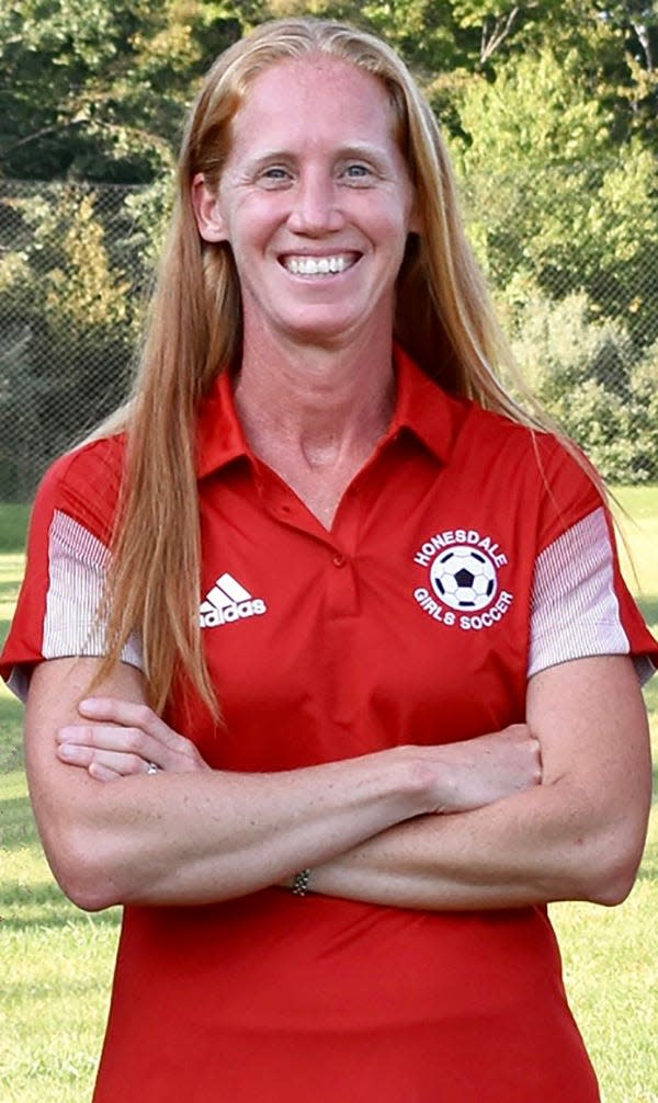 Honesdale's Becky Kretschmer has been honored as the 2022 Lackawanna League Class AA girls soccer Coach of the Year.