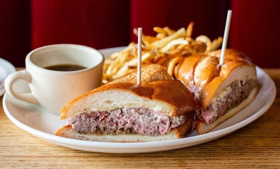 The French dip at Bartlett's is one of the city's best and most decadent sandwiches.