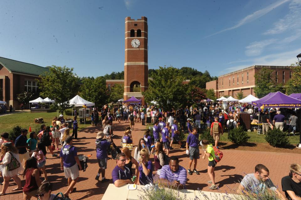 Western Carolina University celebrated the 125th year of its founding in 2014 on the lawn of the AK Hinds University Center and the adjacent Central Plaza.