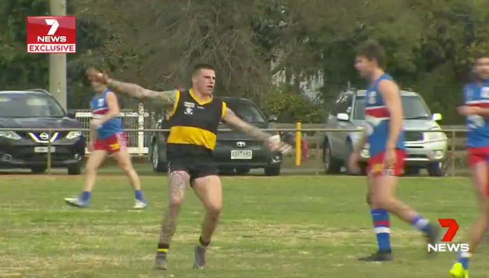 Dylan Closter has now been banned from playing football in a local league while behind bars. Source: 7News