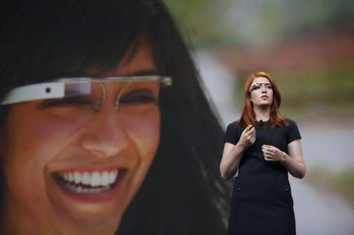 Isabelle Olsson, lead designer of Google's Project Glass, talks about the design at Google's annual developer conference on June 27. Developers can buy the Explorer edition of the glasses for $1,500 to become the first people outside Google to shape the revolutionary eyewear