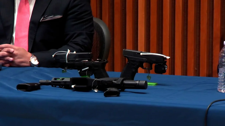 Ghost guns were recovered from a daycare centre in Harlem, possibly within children’s reach (NYC Mayor’s Office)