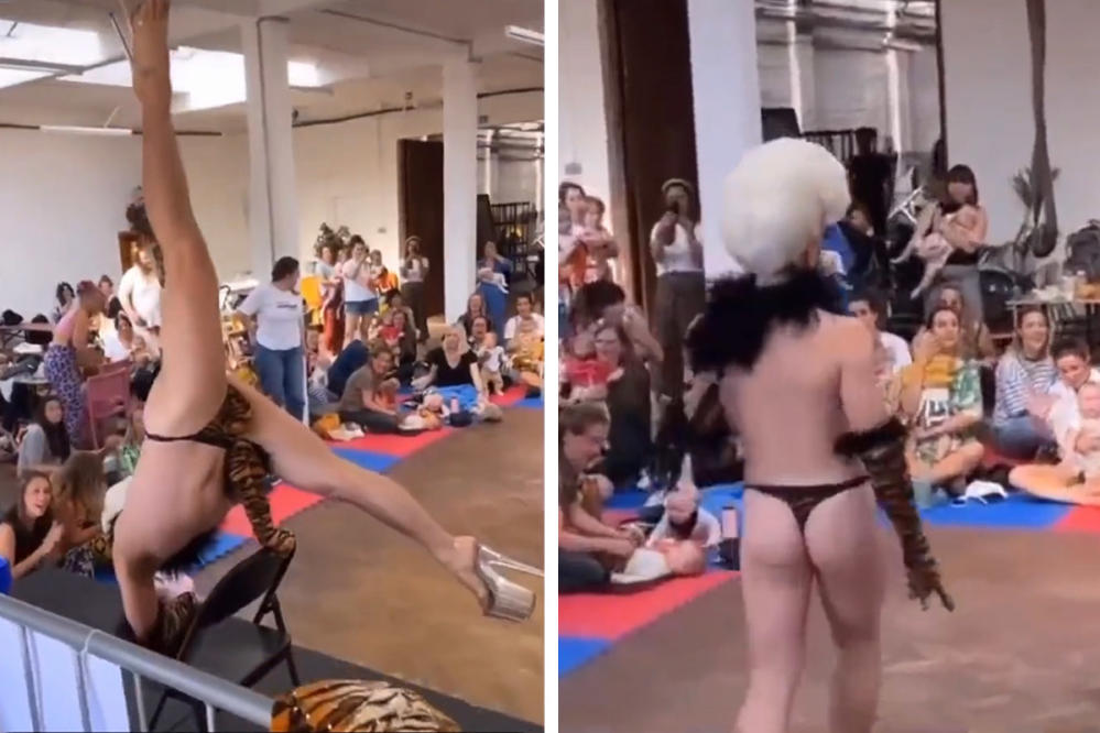Graphic drag show for babies featuring nearly naked men, bondage, outrages  Twitter: 'Absolutely abhorrent