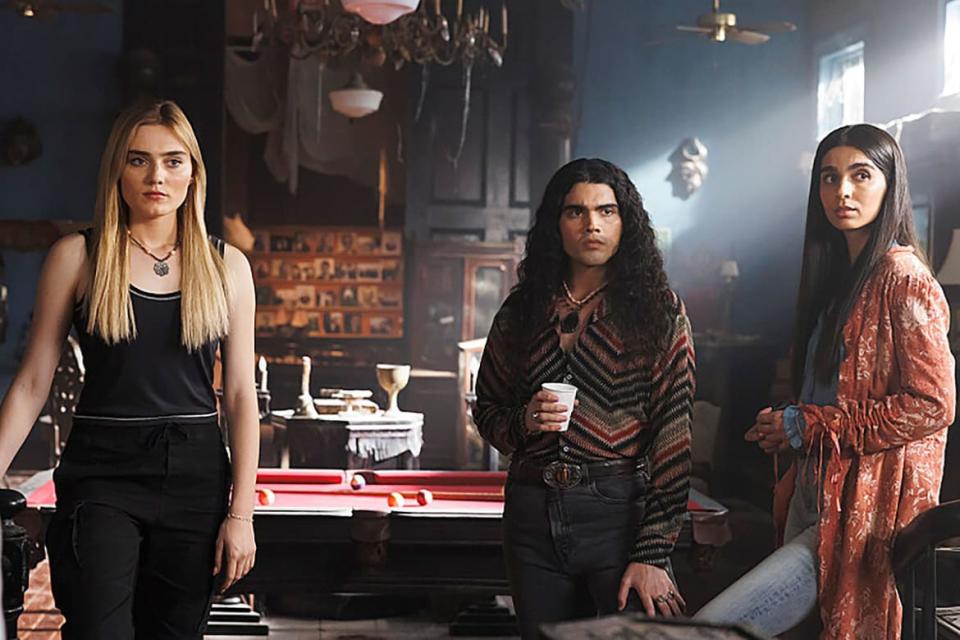 <div class="inline-image__caption"><p>Meg Donnelly as Mary, Jojo Fleites as Carlos, and Nida Khurshid as Latika.</p></div> <div class="inline-image__credit">Matt Miller/The CW</div>